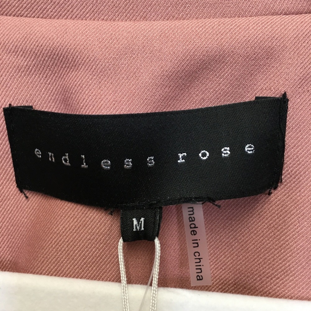Endless Rose Single Breasted Blazer Women's M Dusty Pink Barbiecore Office Chic - Picture 3 of 16